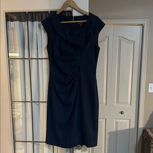 Le Chateau Navy Midi Dress